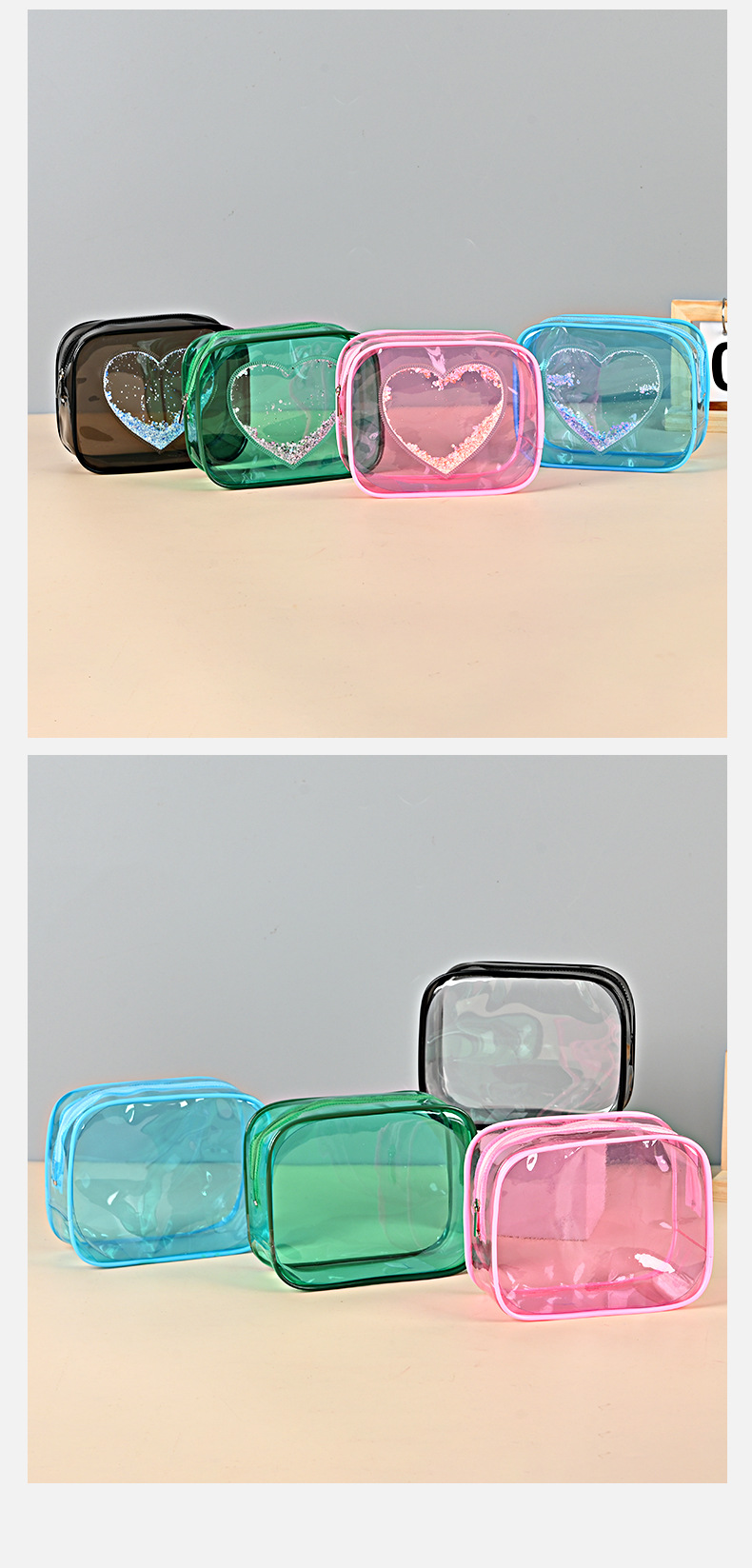 便携PVC化妆包收纳袋可爱洗漱袋多功能化妆品收纳包网红款现货直销妈咪晚宴包袋箱包皮具详情14