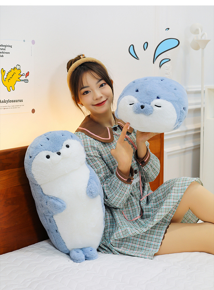 可爱软萌海豹毛绒玩具抱着睡海獭玩偶公仔情人节儿童创意礼物女生详情3
