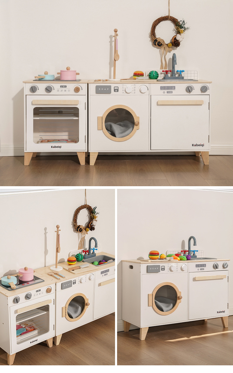 北欧风仿真声光冰箱厨房玩具套装儿童过家家角色扮演益智厨房玩具详情14