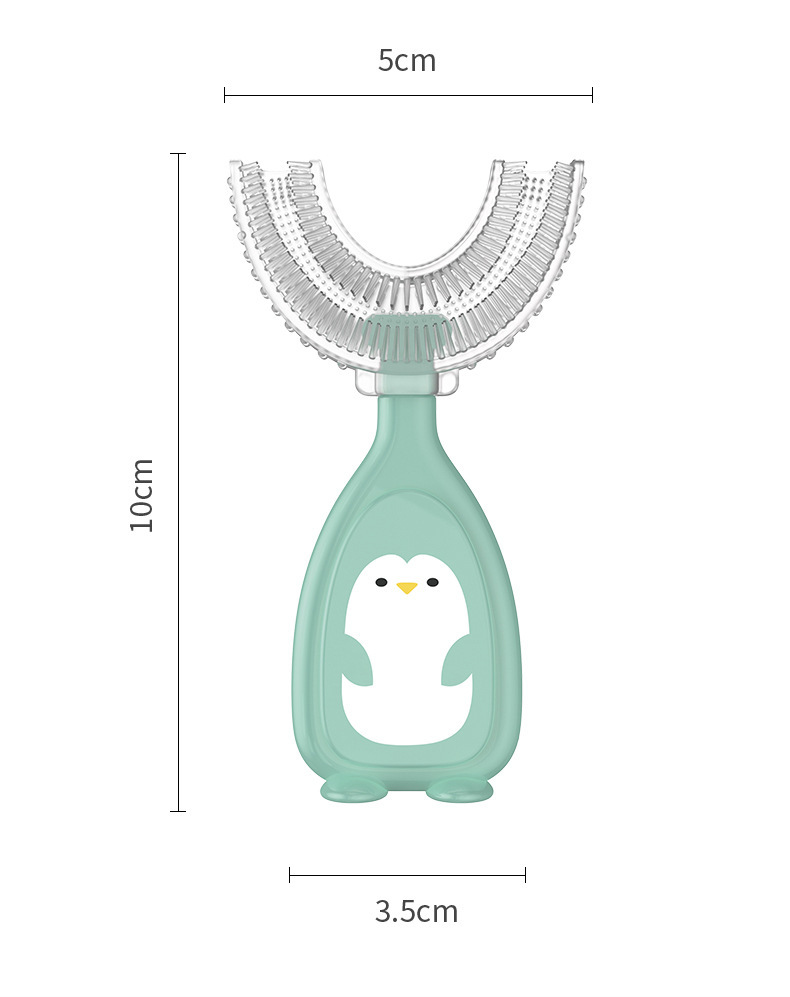 英文卡装新款手动儿童U型牙刷硅胶牙刷宝宝口含式口腔清洁手动U型详情13
