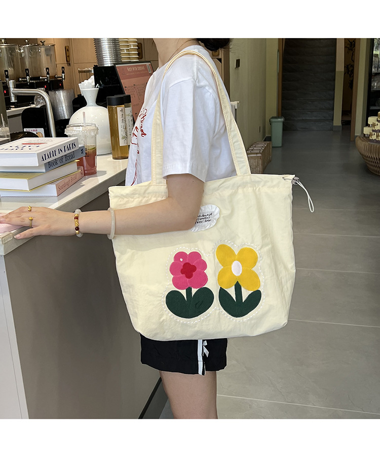 春夏新款小花布包潮流刺绣花朵托特包时尚2025ins 风包女上班通勤详情8