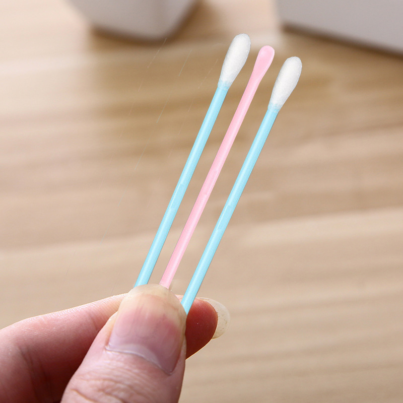 一次性彩色双头棉签 挖耳屎掏耳朵用耳勺棉签 盒装家用化妆棉签棒详情5
