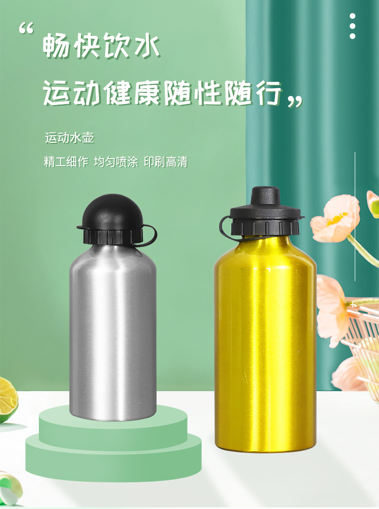 经典款大容量热转印运动水壶DIY可印图涂层水壶变色水杯厂家批发详情1