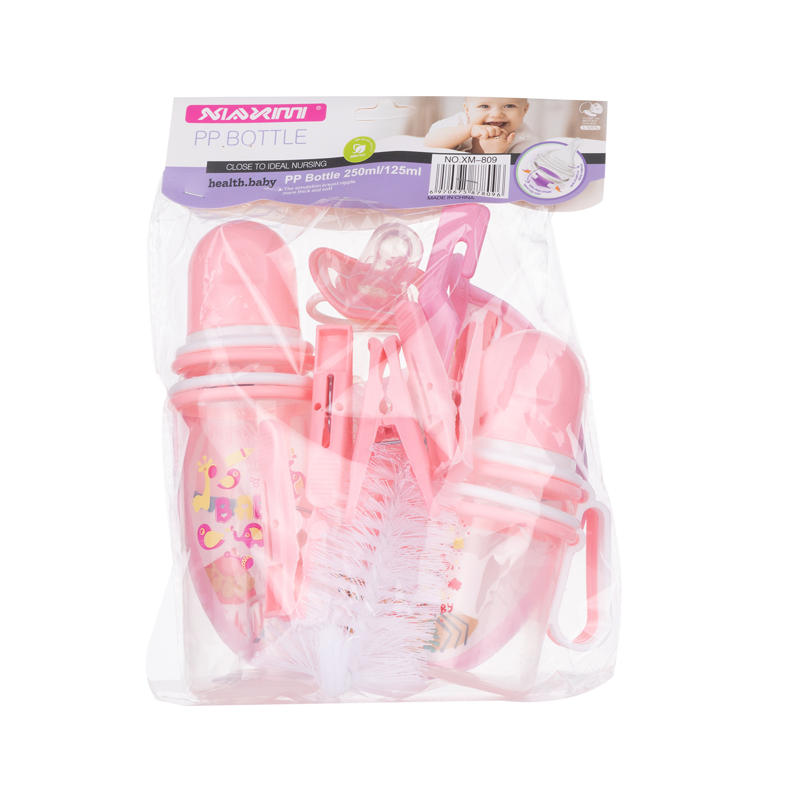 外贸跨境母婴用品套装婴儿奶瓶奶刷组合安抚奶嘴十件套厂家批发详情1