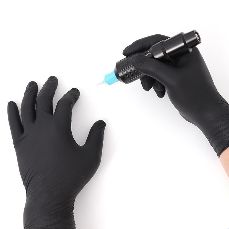 Wholesale disposable nitrile gloves for tattoos, latex rubber thickened wear-resistant gloves, and special gloves for tattoos pic 6