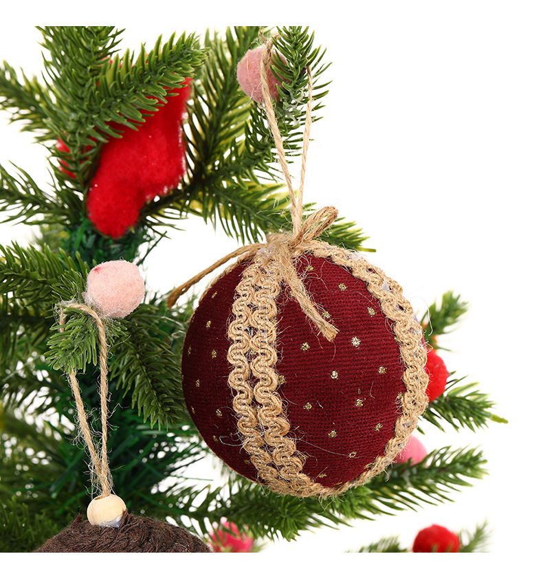 Cross-border navidad bobinado serie colgante de bola de pelo ambiente festivo escena colocación de accesorios decoración de árbol de navidad bola colgante pic 14