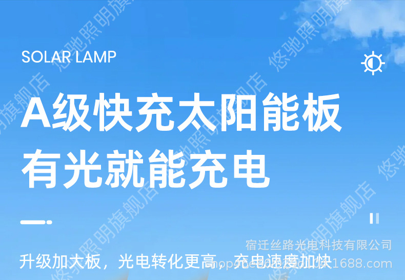 新款太阳能户外庭院灯家用农村院子室外防水人体感应照明路灯壁灯详情13