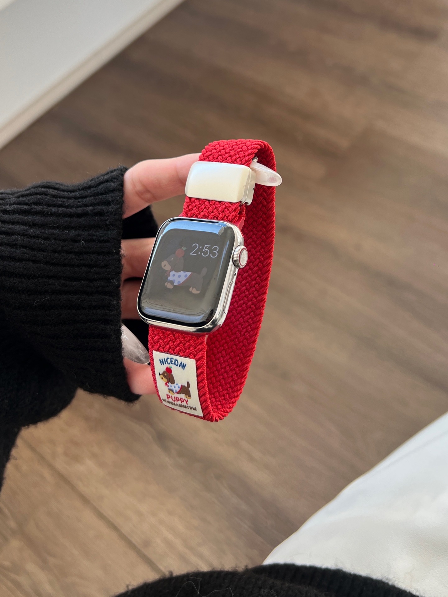The puppy elastic woven nylon watch strap is suitable for the Apple Watch 10th generation 987654Ultra/SE pic 8