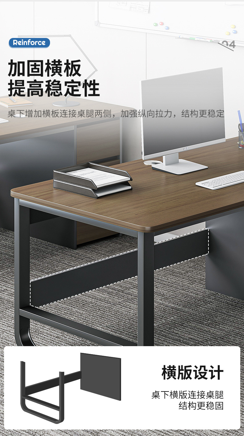 Simple single-person workstations, simple staff desks, modern bedroom computer desks, and multi-person desks and chairs in the office pic 6