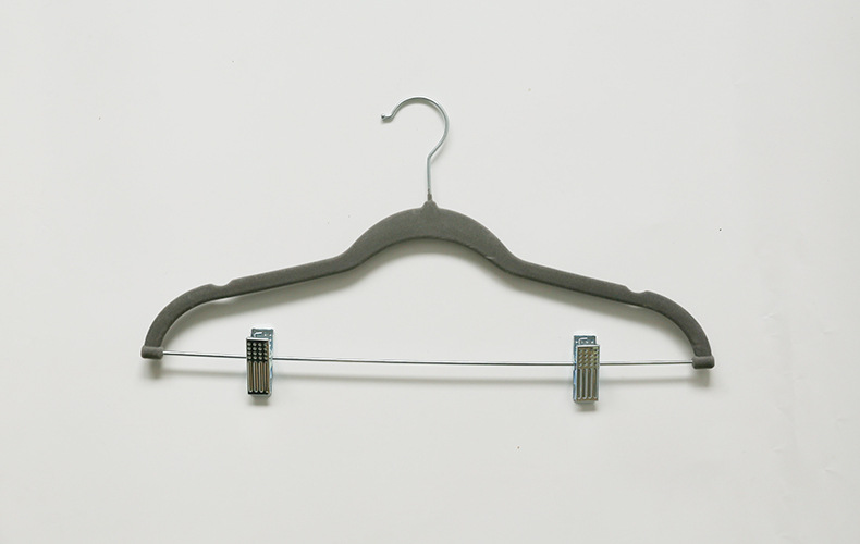 2025 New plush set coat hanger, home hanging clothes and pants rack, balcony seamless anti-slip with clips, two-in-one support pic 1