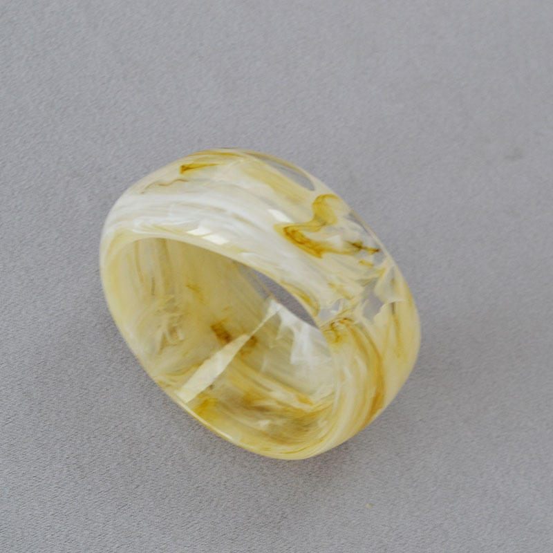 欧美时尚夸张小众复古文艺不规则亚克力水墨晕染宽版高级感手镯女详情11