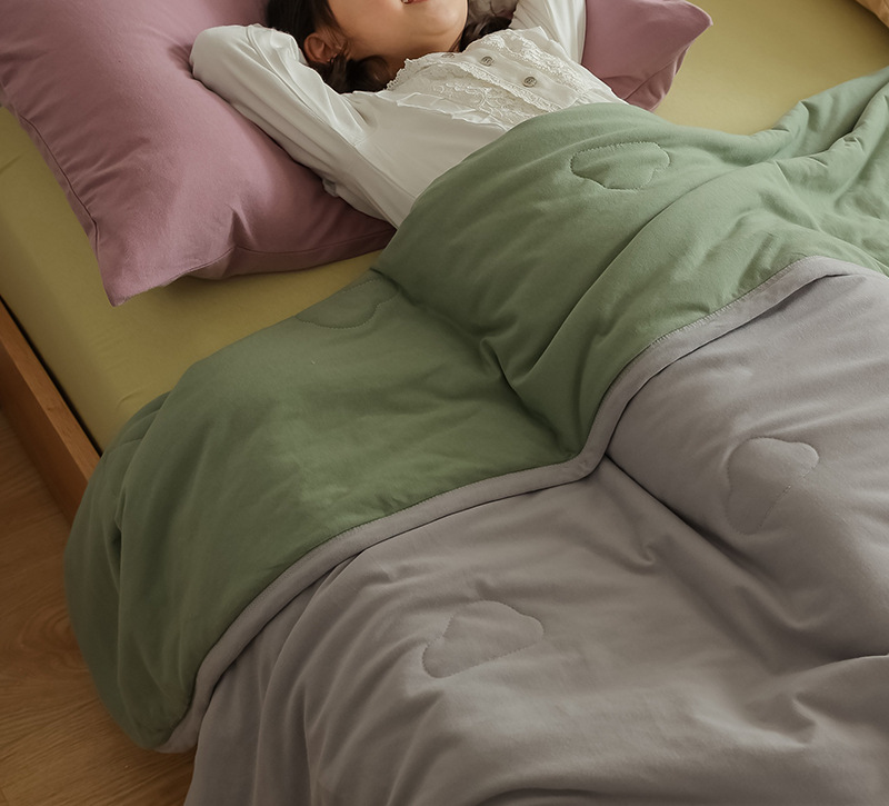 Simple Japanese Muji soft knitted cotton Tianzhu cotton quality two-color summer cool quilt, machine washable, water-washable air-conditioned quilt pic 41