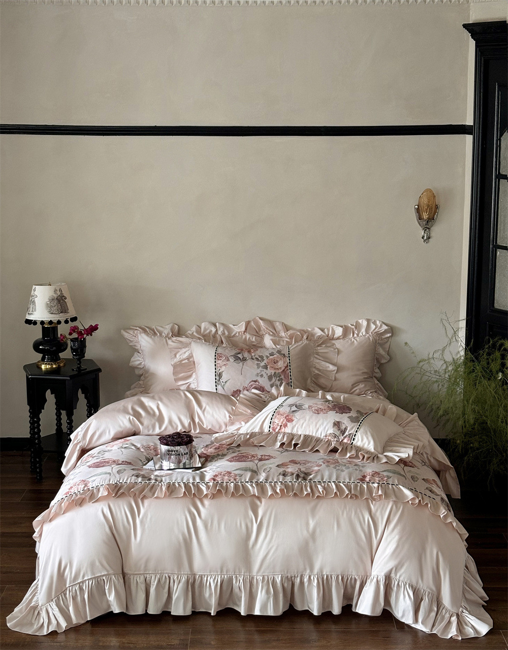 French-style romantic Australian cotton four-piece set, all-cotton rose digital printed quilt cover, soft bedding pic 4