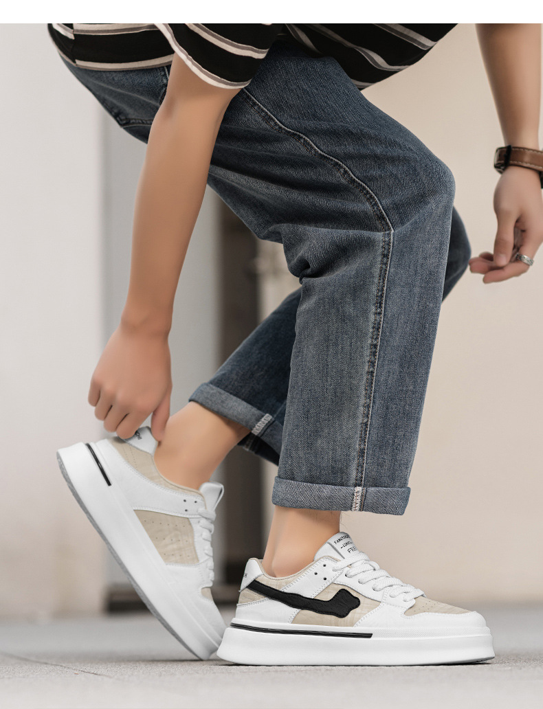 厚底运动单鞋轻便透气时尚春夏季新款高品质港风板鞋男软底休闲鞋详情13