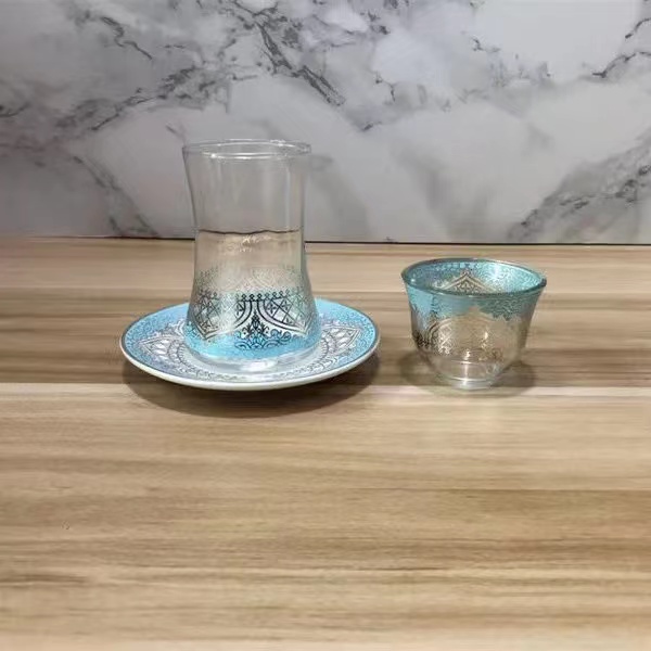 6ga golden red exotic Arabian flower tea cup, glass cup, Turkish style coffee cup, ins style afternoon tea pic 10