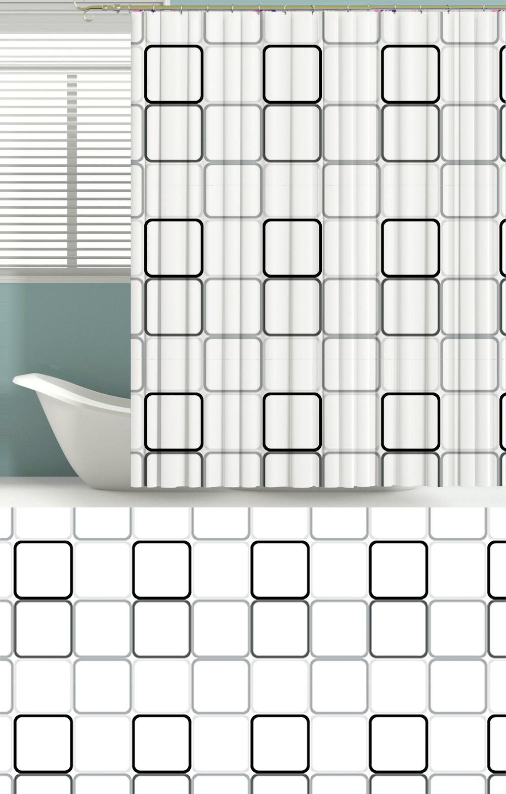 PEVA bath curtain, door curtain fabric, 3D stereoscopic texture, anti-mold and antibacterial, silk texture thickened, waterproof bathroom partition pic 6