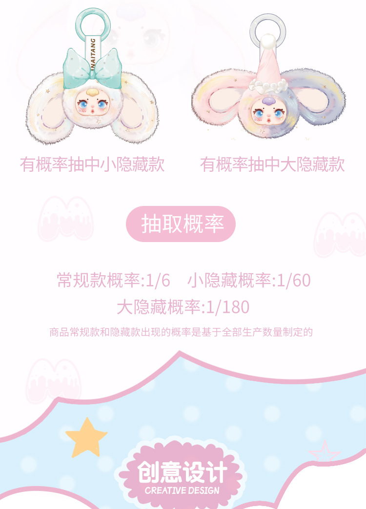 Cute and creative milk candy plush figurines, MM milk candy second-generation plush pendants, blind boxes, cartoon plush ornaments wholesale pic 8