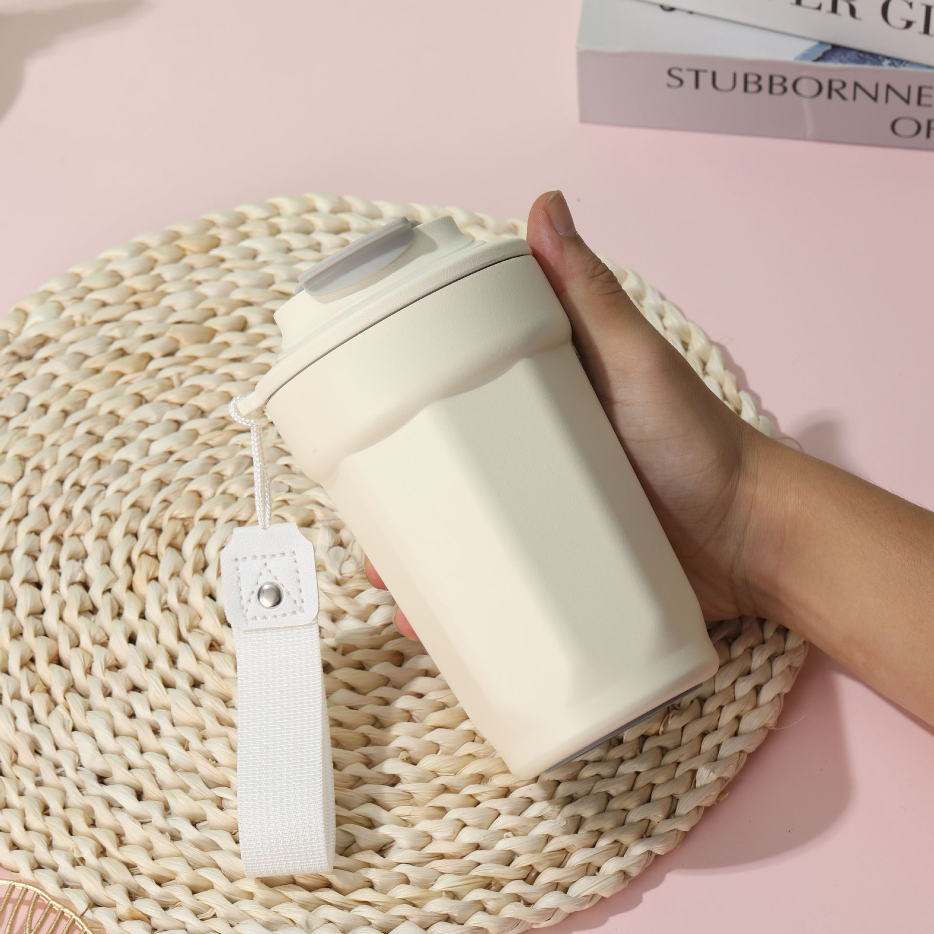 New 316 stainless steel insulated cup, portable double-drinking octagonal coffee cup, outdoor sports portable cup, car water cup pic 10