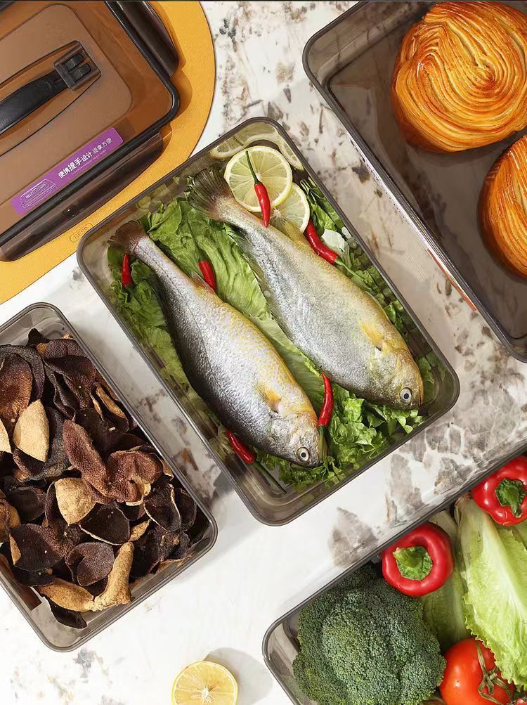 保鲜盒食品级密封箱盒饭盒长方形冰箱食物收纳盒商用泡菜塑料盒详情4