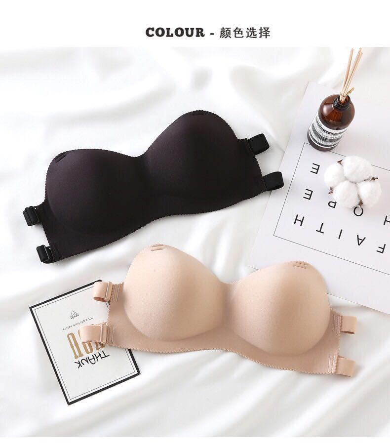 Strapless lingerie for women, a breathable summer thin, strapless, invisible, frameless bra cover that wraps around the chest and exposes the back pic 11