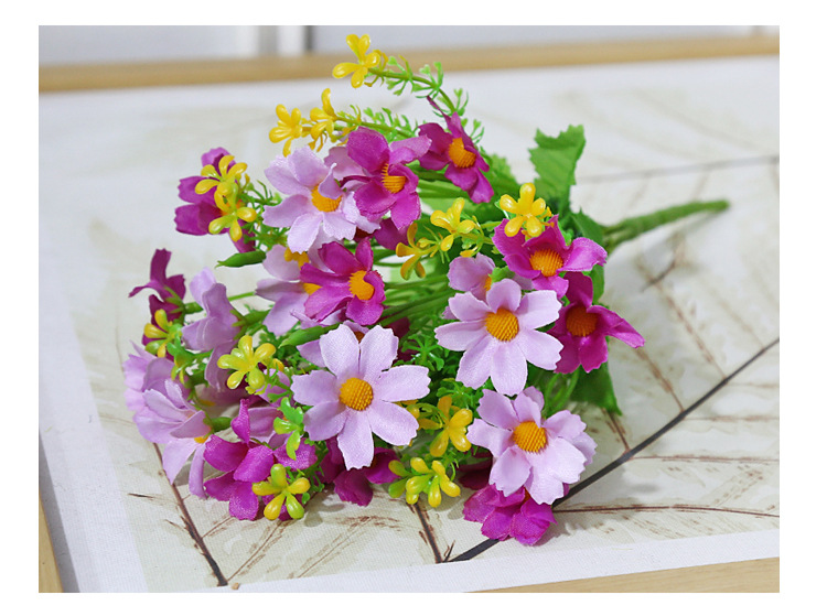 仿真花小雏菊跳兰菊人造假花28头园林家居装饰绢花户外工程小野菊详情19