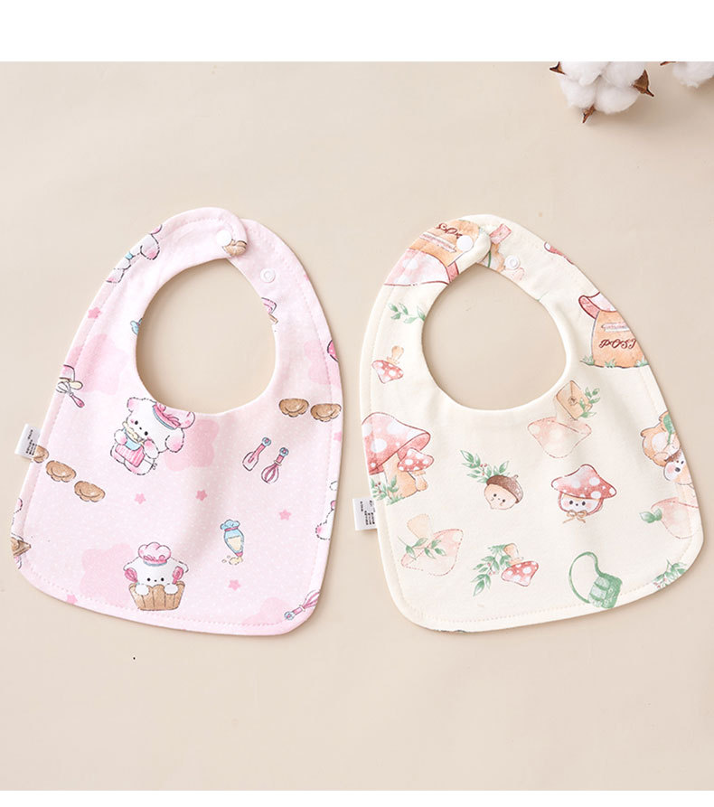 婴幼儿纯棉防水围嘴新生儿用品宝宝防湿衣小孩围兜口水巾纯棉饭兜详情9