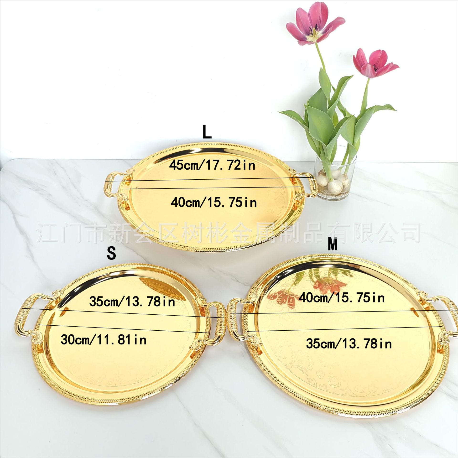 欧式镀金镀银蛋糕盘家居酒店高档点心盘圆形水果盘详情2