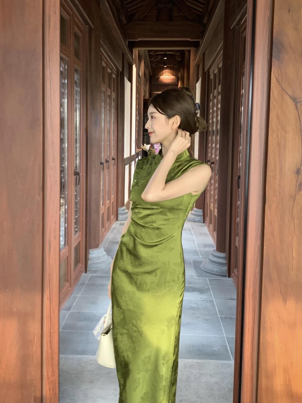 伊茉夏怜语~新中式高端女装连衣裙2024夏季高级感改良女装旗袍裙详情25