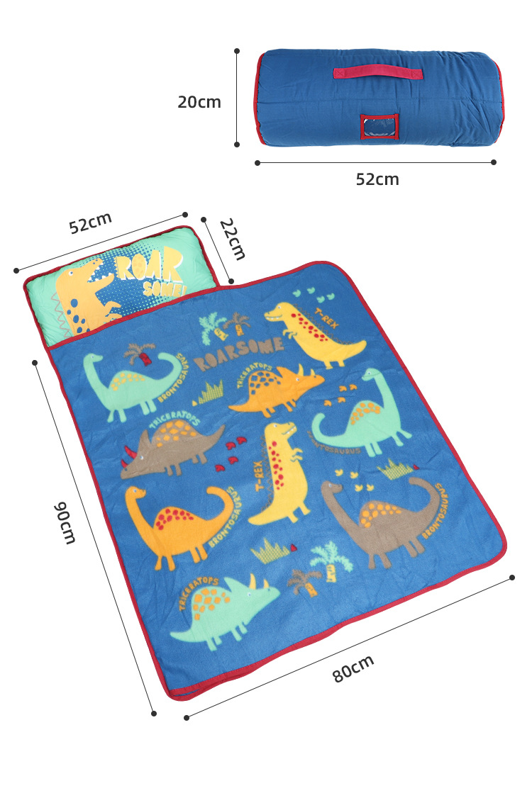 Customized kindergarten nap MATS, portable one-piece mattresses for children, and thickened cartoon printed sleeping bags for children to prevent catching a cold pic 7