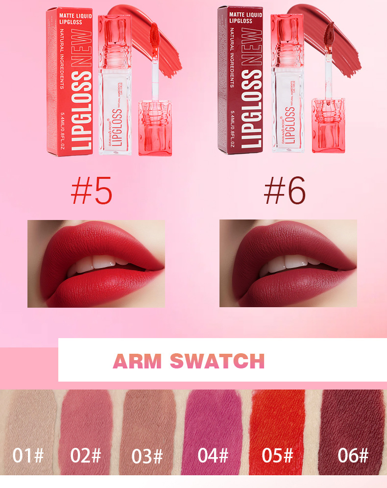 Cross-border non-stick cup lip gloss Velvet matte nude color whitening blush waterproof long-lasting lip gloss cosmetic makeup pic 6