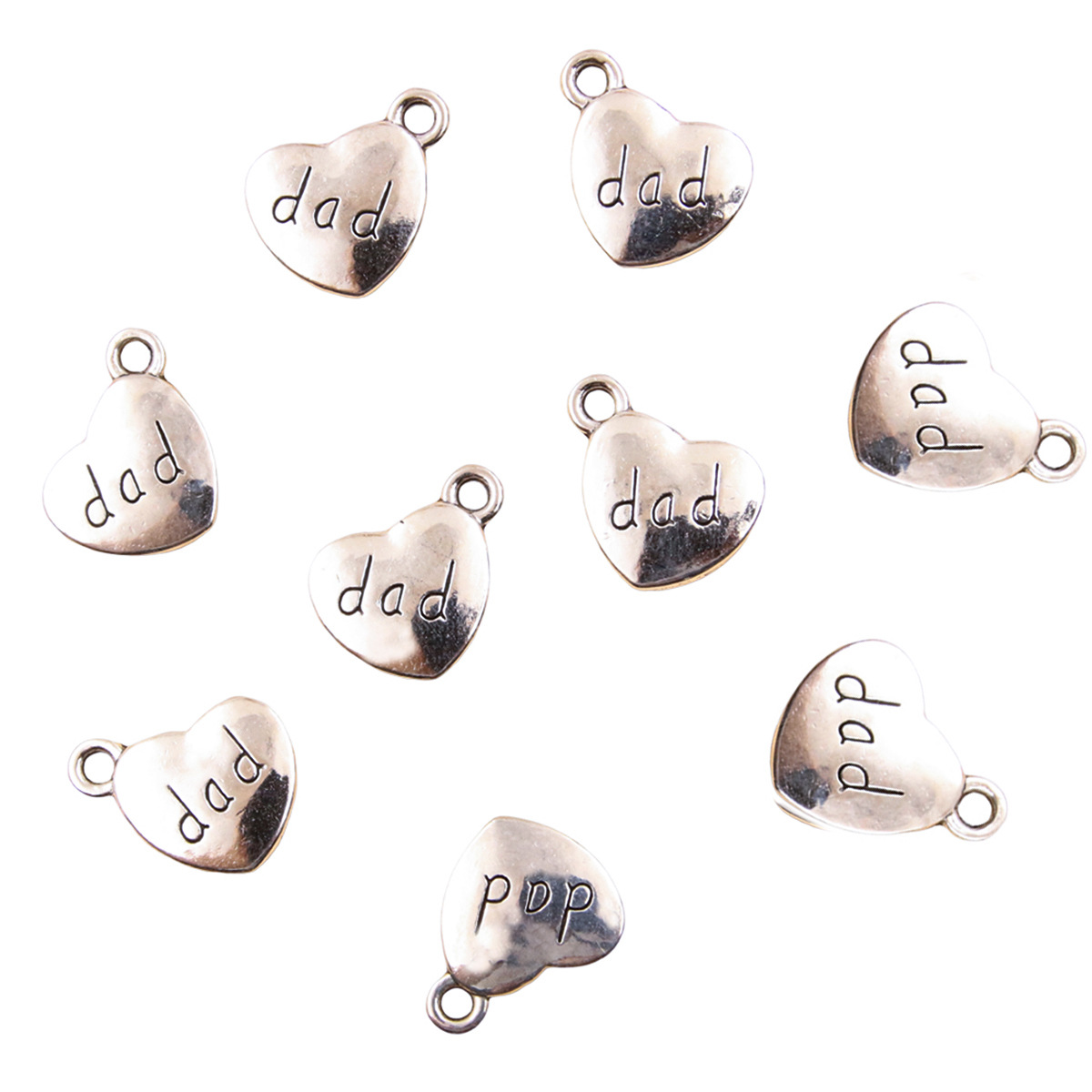 45款ins风爱心吊坠爆款diy合金镂空love魅力手工项链手链饰品配件详情8