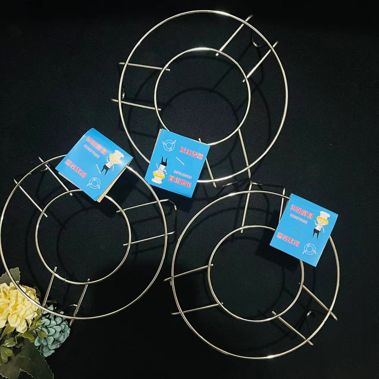 【 Zone 2-12 】14#[Stainless Steel] Steamer rack 10/ bundle 600/ box 14# Stainless Steel Multi-functional Household Kitchen Steamer rack Household high-legged water steam rack Triangular rack 2 yuan supply pic 3