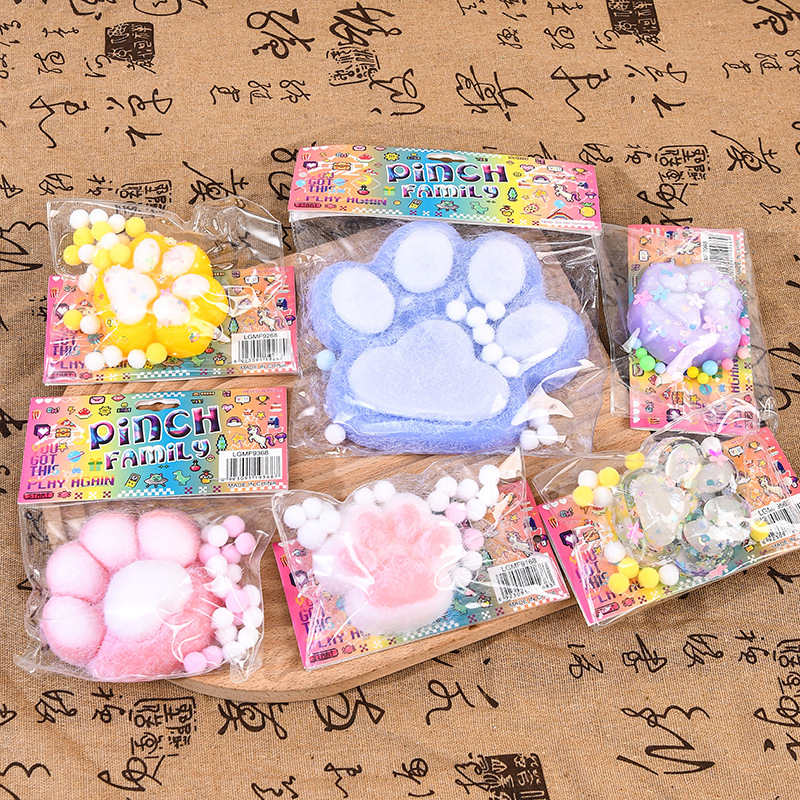 Super soft plush cat paw pinch fun stress-relieving gadget, waffle doughnut stress-relieving toy, venting small gift for direct sale pic 7