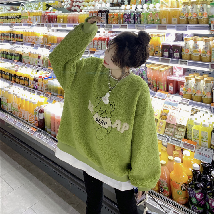 Here are two new autumn 2024 embroidered loose long-sleeved sweatshirts for women pic 11