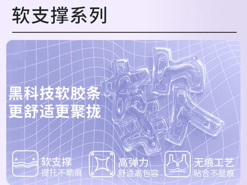 大橙秘密无痕内衣女聚拢内衣纯欲三角透气无钢圈薄杯内衣严选文胸详情1