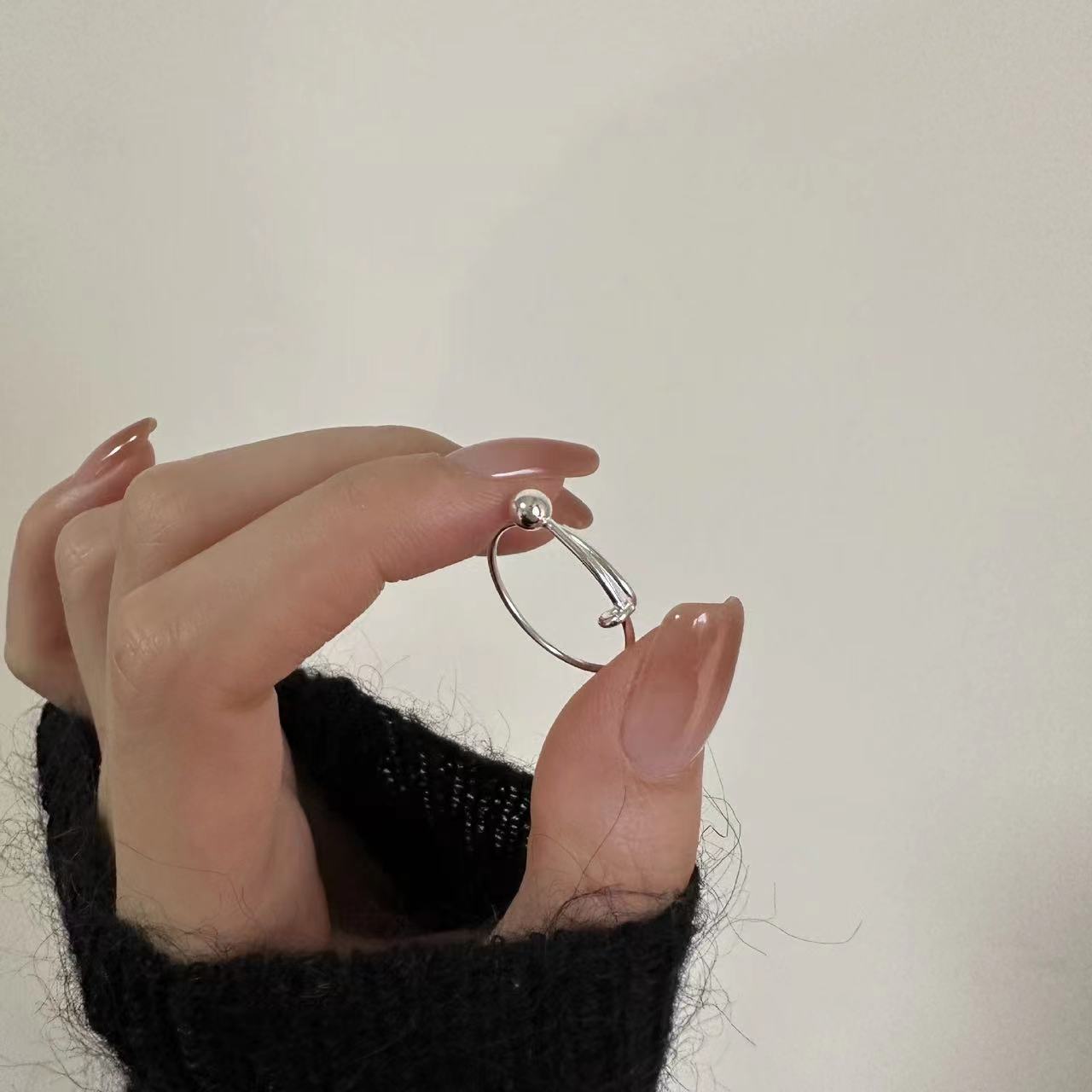 热卖戒指合集s925通体纯银材质百搭小巧精致指环亮银色ins风组合详情16