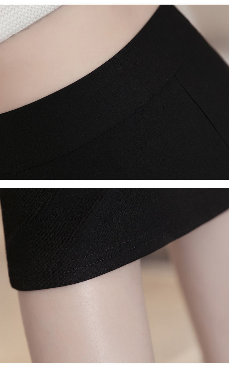 裙子新款2024年黑色半身裙女高腰显瘦长裙中长款开叉一步包臀裙详情17