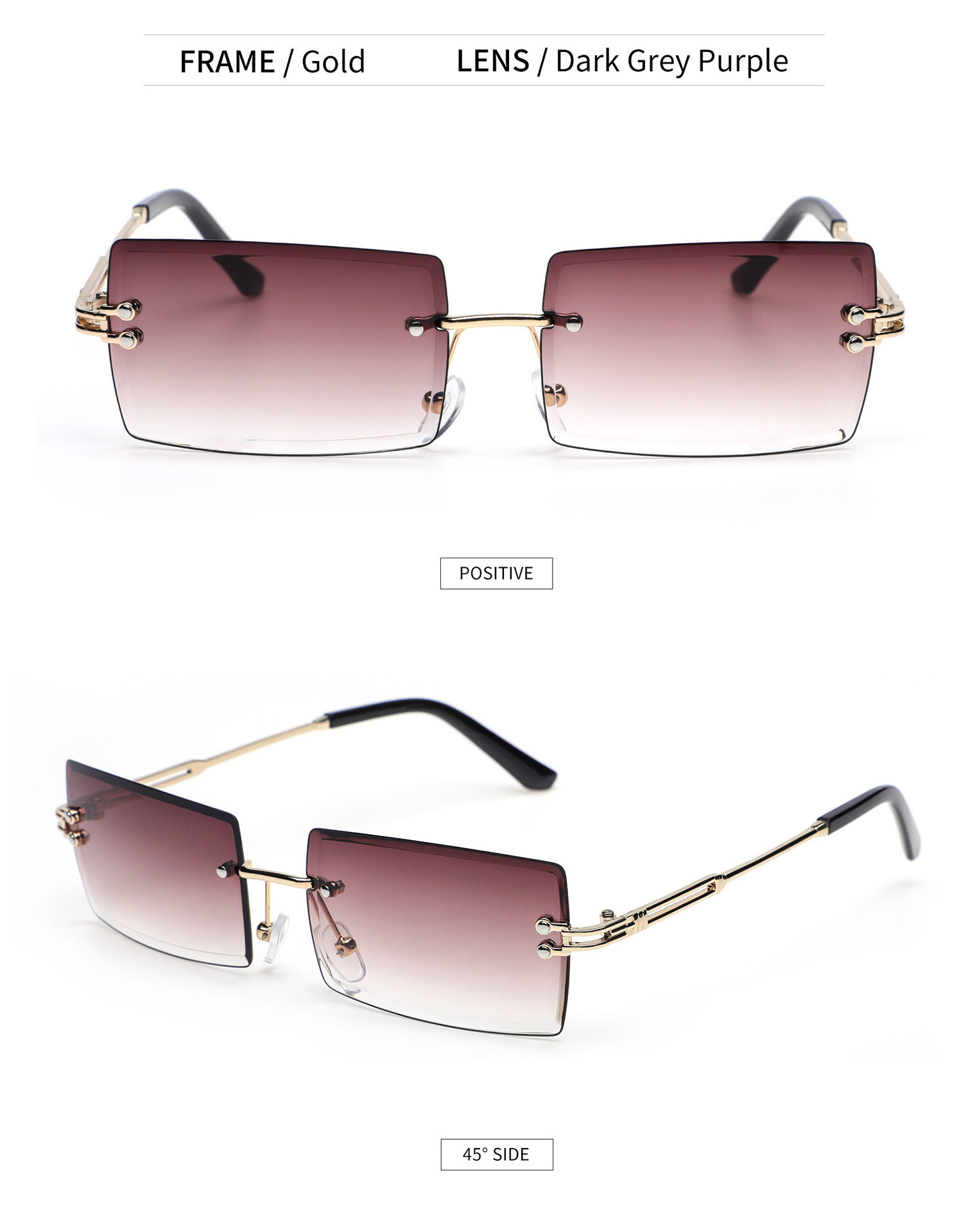 金属无框太阳镜女士批发眼镜时尚欧美方框超轻男款眼镜防晒墨镜详情14