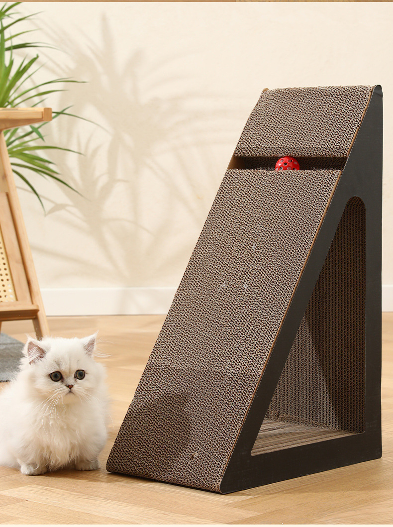 Cat scratch board, non-shedding cat climbing frame, vertical large corrugated paper wear-resistant sofa, cat protection products, cat toys pic 14