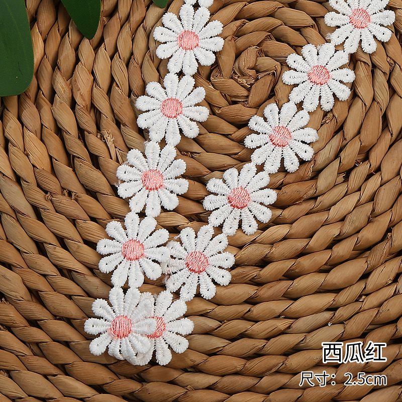 Factory direct sales and wholesale of 10-petal milk silk chrysanthemum, 2.5 cm petal lace clothing accessories and auxiliary materials pic 14