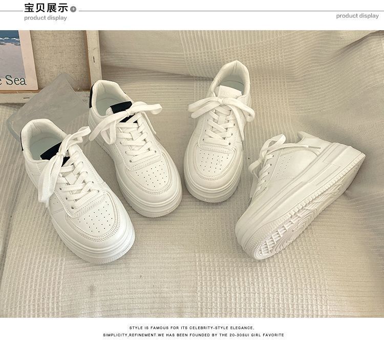 厚底小白鞋女2024新款薄款透气女运动休闲鞋子女增高6cm板鞋女Q-1详情16