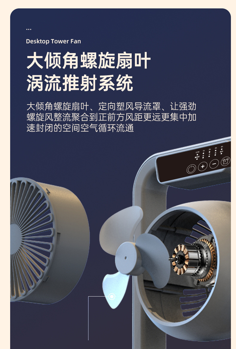双向直流台地两用扇空气循环扇露营扇大功率空调扇定时变频电风扇详情28