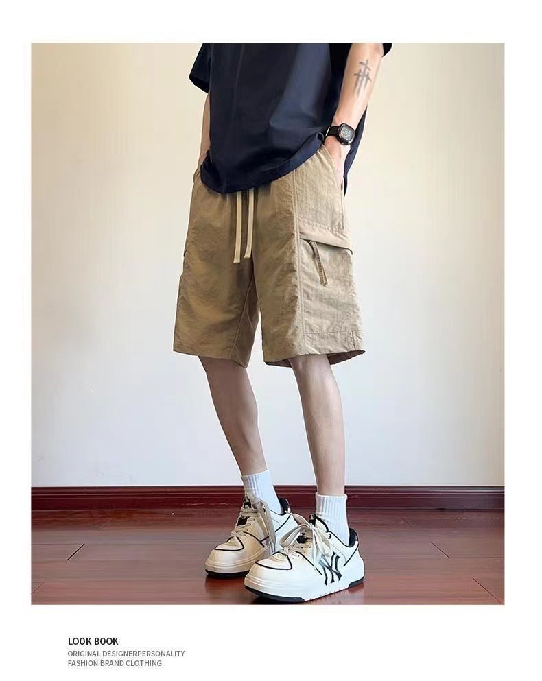 潮牌工装短裤男士夏季薄款2025新款运动裤外穿冰丝百搭五分休闲裤详情7