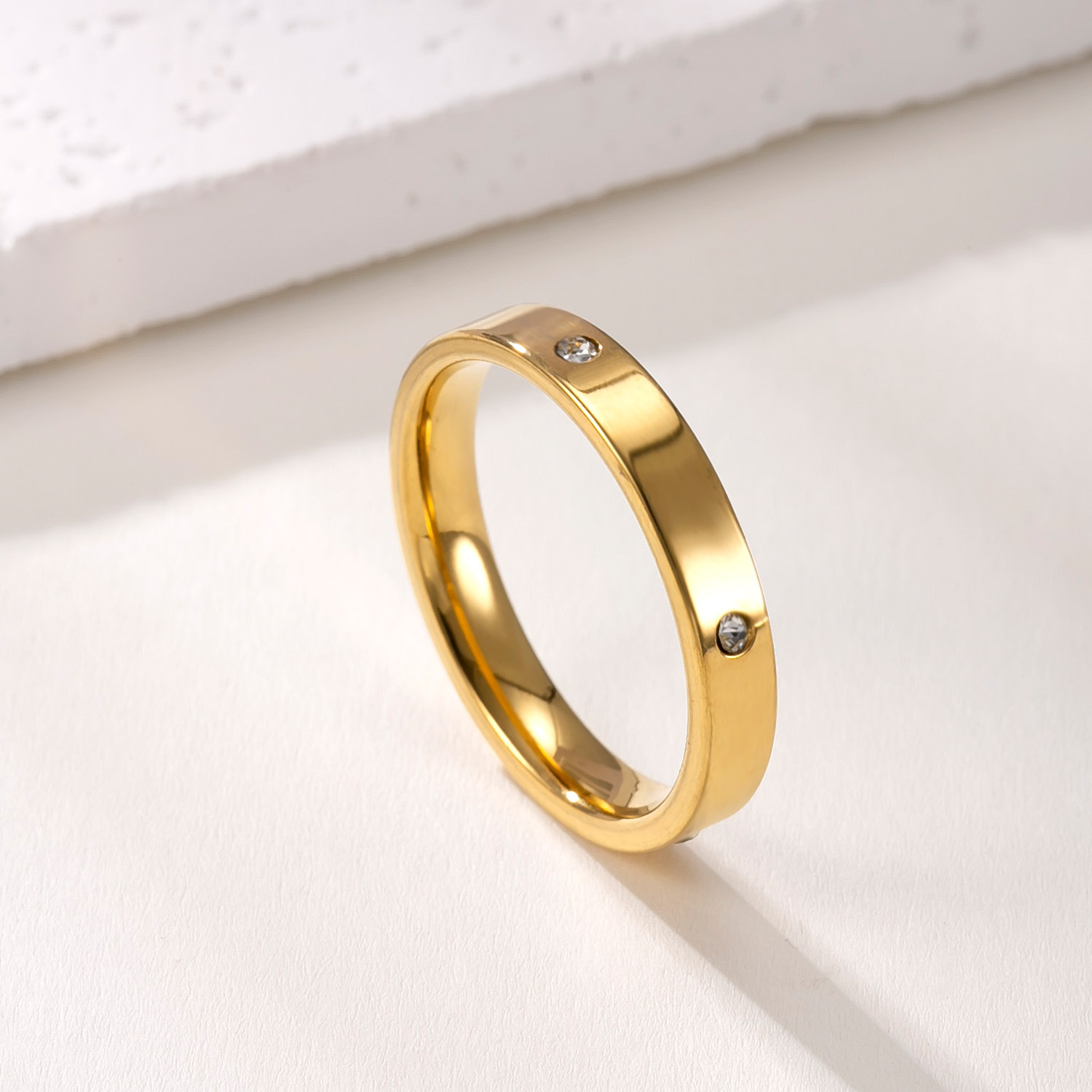 跨境 钛钢戒指新款不锈钢饰品三生三世三件套镶钻对戒 情侣戒指详情5