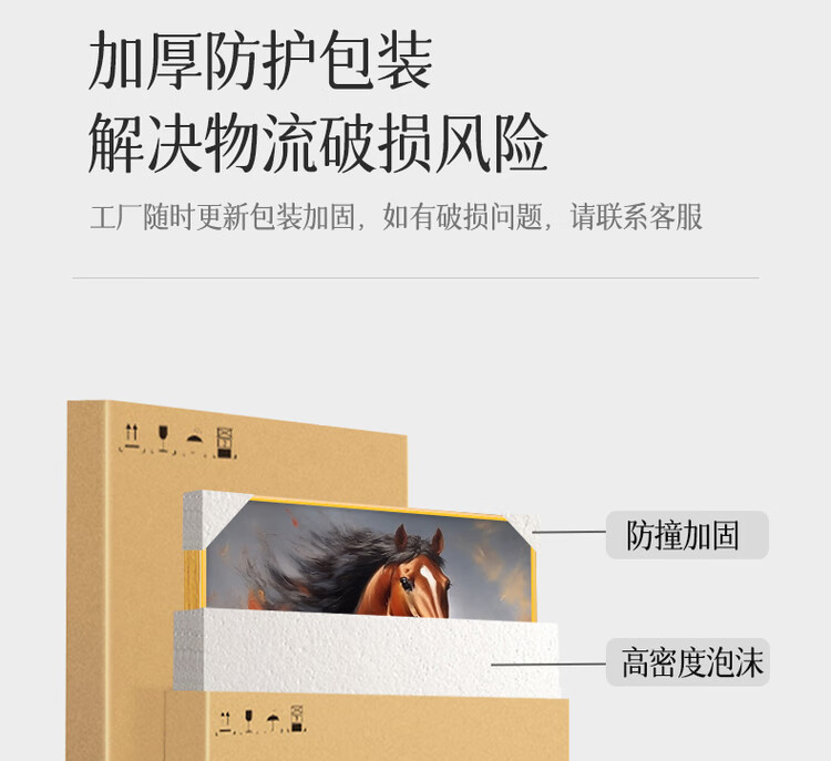 From the living room sofa background wall of the blood-sweating horse to the large-sized hanging paintings in the office and study of the successful boss pic 15