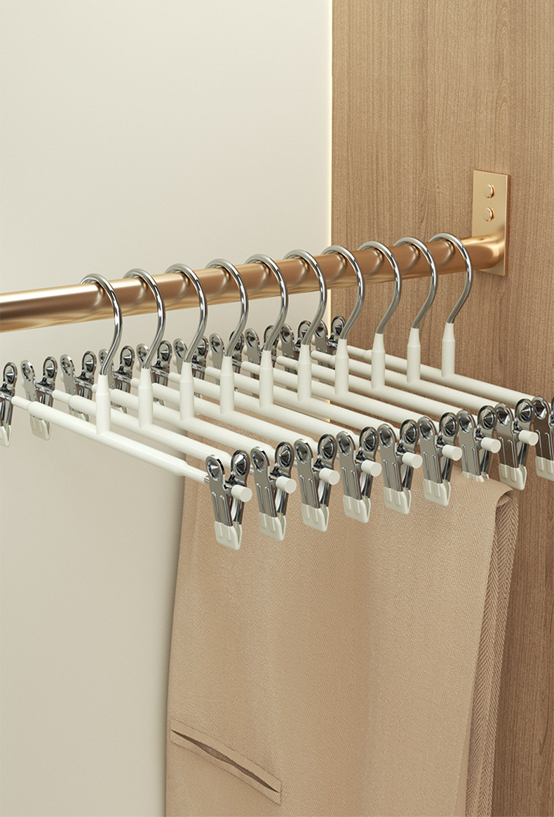 Pants rack, dress clip, home drying, windproof and traceless pants hanger, special multi-functional skirt anti-slip hanger pic 9