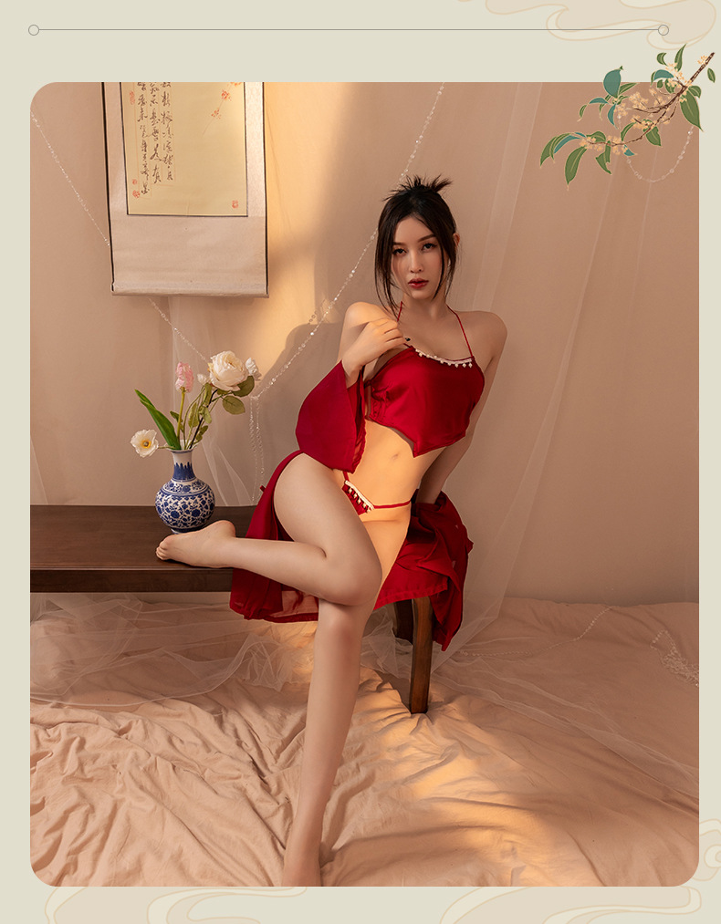 国潮情趣内衣国潮古风性感纯欲透视短裙汉服挑逗肚兜激情诱惑睡衣套装详情13