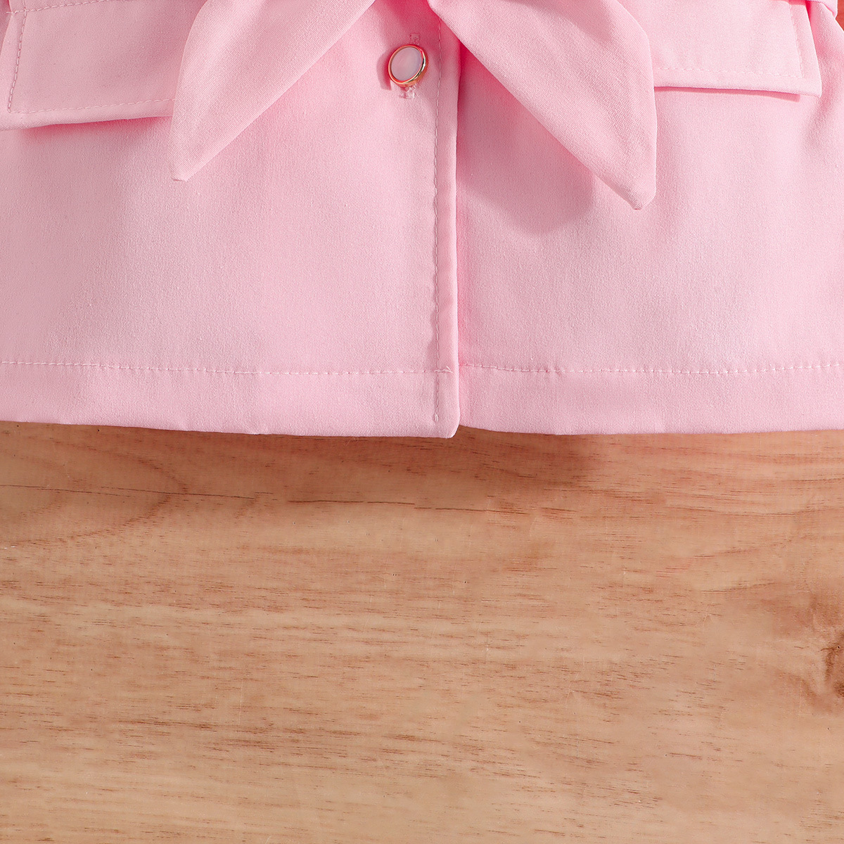 跨境专供—女童春秋装 时尚甜美风儿童套装 精致蕾丝袖西装两件套详情8