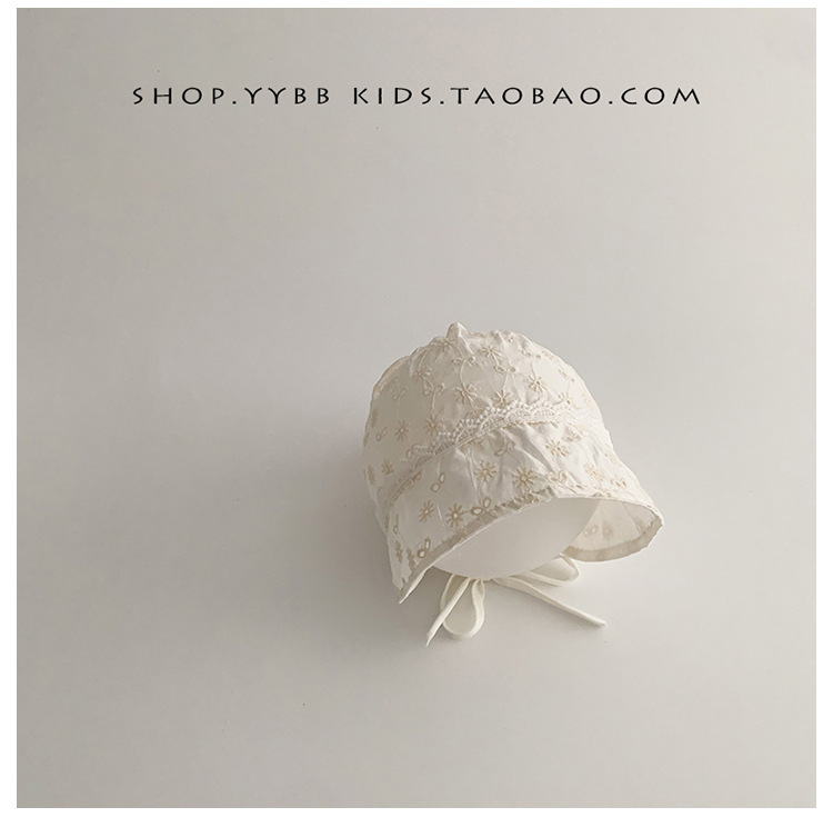 婴儿帽子夏季透气网眼女宝宝网纱公主宫廷帽防晒小月龄女童胎帽春详情16