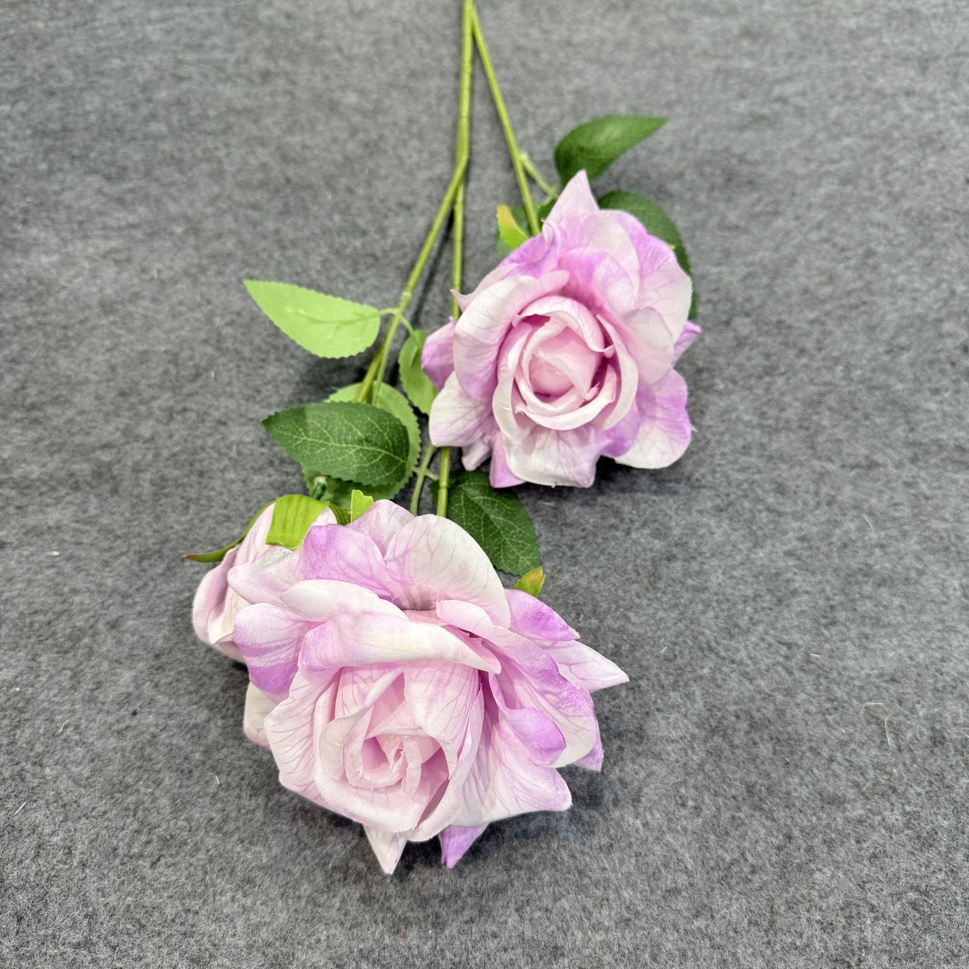 3头彩印亚纹大玫瑰花仿真花婚庆装饰插花玫瑰仿真花钻石玫假花详情11